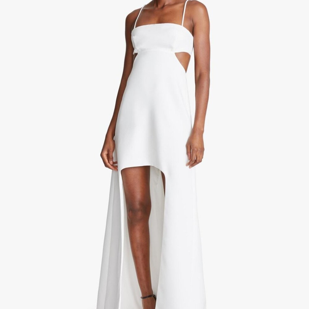 Halston Heritage White High Low Dress